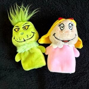Aurora Dr. Seuss Grinch Finger Puppet Plush Set